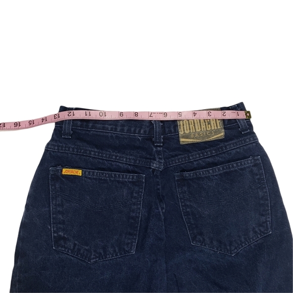 Vintage Jordache Ankle Hi Waist Mom Jeans Sz 10 Tapered Leg Dark Blue Denim Y2K - Picture 11 of 13